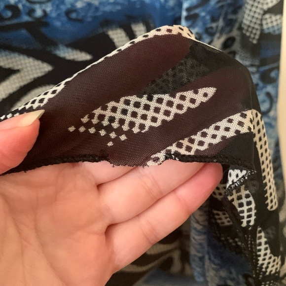 YILIN Black, Blue & White Zebra & Leopard Printed Maxi Skirt Fits Medium/Large - Picture 5 of 7